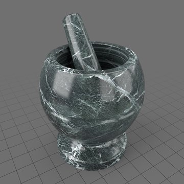 Marble mortar and pestle 1