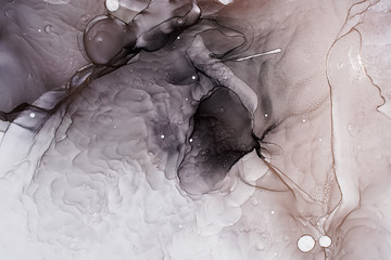 Part of original alcohol ink painting, macro photo