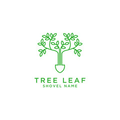Obraz premium Simple leaf logos are linear style vector designs. - Vector