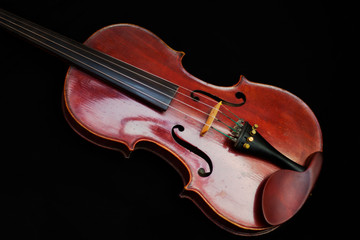 Fototapeta premium violin isolated on black background