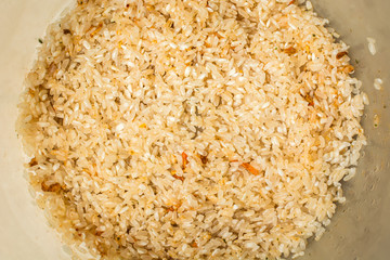 Long grain rice for cooking pilaf.