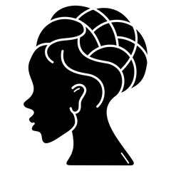 woman silhouette of a head