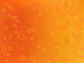 Orange yellow background with star shaped elements. Vector.