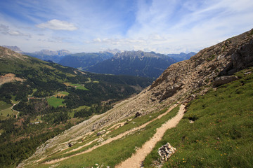 Fototapeta na wymiar Latemar mountain in the Dolomites, Italy