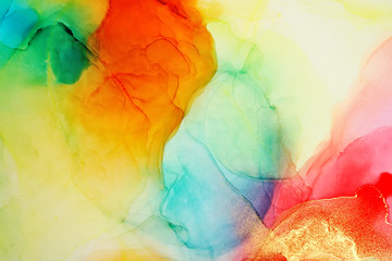 Part of original alcohol ink painting, macro photo