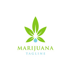 Marijuana Design Logo health icon, Vector Template - Vector