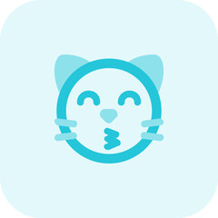 kissing kitty facial expression emoji shared on internet