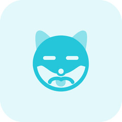 Sad pet dog with eyes closed emoji