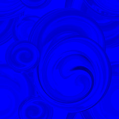 Fototapeta na wymiar Texture 3 d background blue abstract circles of different sizes, seamless pattern with waves. Pattern with white spirals, beautiful wallpapers for weddings. 