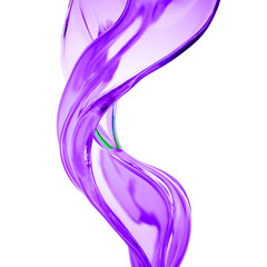 Splash of thick purple liquid. 3d illustration, 3d rendering.