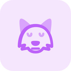 Neutral fox face emoji with eyes closed