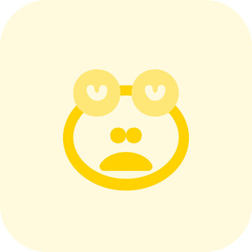 Sleepy frog with emoji pictorial representation shared online