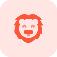 King of the jungle, lion face pictorial representation emoji