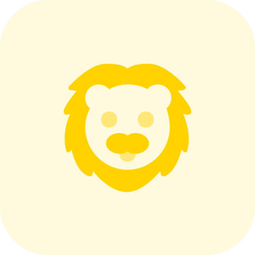 Happy Smiling Lion Face With Long Hair Emoji