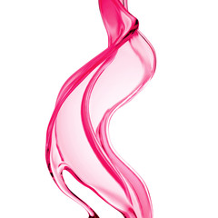 Splash of thick pink fluid. 3d illustration, 3d rendering.