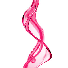 Splash of thick pink fluid. 3d illustration, 3d rendering.