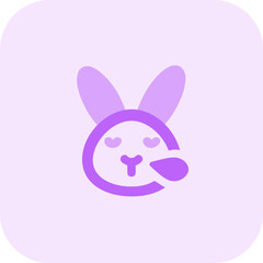 rabbit snoring with sweat drop from nose