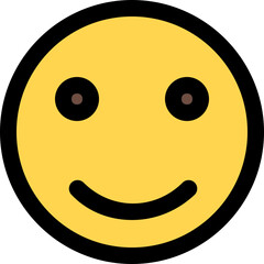 smiley face emoji with a smile for internet messenger