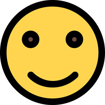 smiley face emoji with a smile for internet messenger