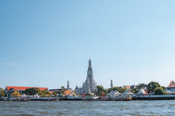 Fototapeta premium View along Chao Phraya river