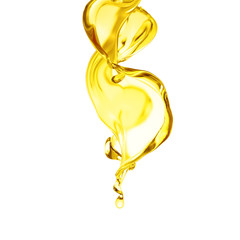 Splash oil 3d illustration, 3d rendering.