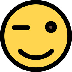 pictorial representation of winking emoticon shared on chat