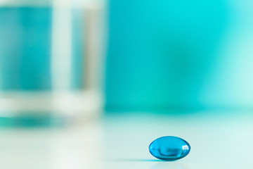 Fototapeta na wymiar Medical potency pills for sexual health in capsules.