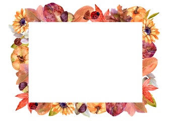Background banner autumn watercolor