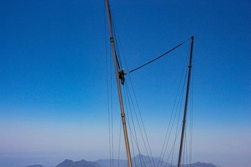 Active and dangerous sport on top of the mountains.