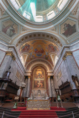 Fototapeta na wymiar Interior shot of the Esztergom Basilica in Hungary.