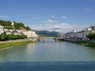 River Salzach, Salzburg, Austria, circa August 6th 2019