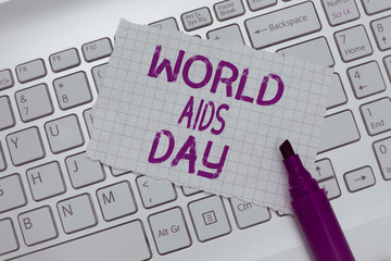 Conceptual hand writing showing World Aids Day. Business photo text 1st December dedicated to...