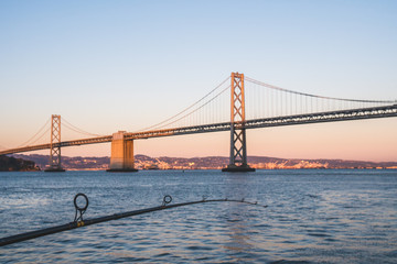 Obraz premium View of the Oakland Bay Bridge on a clear sunny day, San Francisco, California