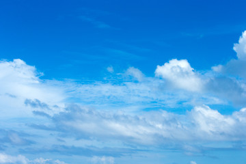 blue sky background with tiny clouds