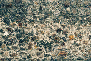 Texture of stone tiled wall