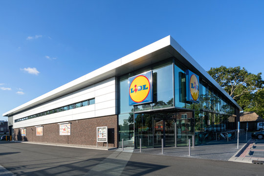PIJNACKER, THE NETHERLANDS - JULY 2, 2019: Lidl branch. Lidl is the largest discount supermarket chain in Europe.
