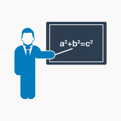 Teacher icon. Flat style vector EPS.