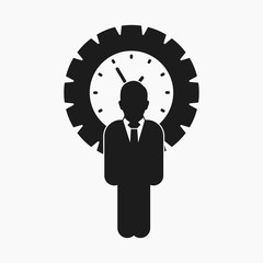 Time manager icon. Flat style vector EPS.