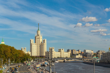 High-rise view on Kotelnicheskaya Embankment. Moscow