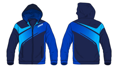 Vector illustration of sport hoodie jacket stock illustration