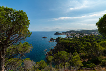 Fototapeta na wymiar Panoramic view of Tossa de Mar (Tossa de Mar, Catalonia, Spain)