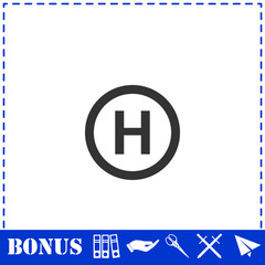 Fototapeta premium Hospital icon flat