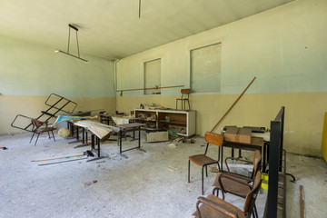 Urban exploration in an abandoned school