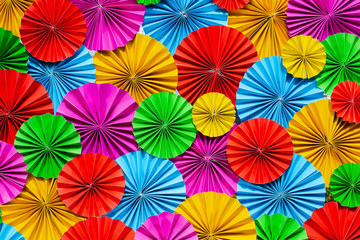 Fototapeta na wymiar Colorful paper flowers texture or background..