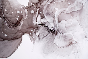 Part of original alcohol ink painting, macro photo