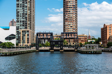 Skyline of skyscrapers in New York City, USA