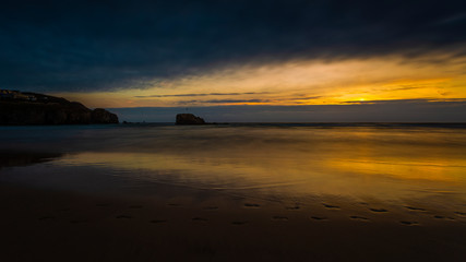 Fototapeta premium Perranporth Beach Cornwall Sunset