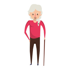 grandparent senior old grandmother cartoon