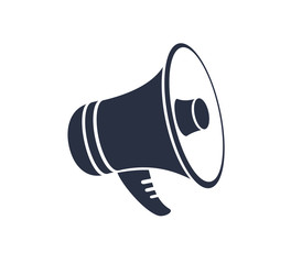 Megaphone icon for graphic and web design. Promotion Related Vector solid Icon. Isolated on White Background.