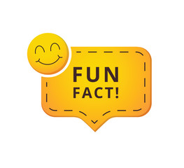 Vector fun fact speech bubble. Concept illustration. Funny fact emoticon, banner for website. UI, UX interface element.